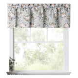 Ellis Bella Rose Stylish Medium Scale Printed Floral Pattern 1.5" Rod Pocket Tailored Valance for Windows 58"x15" Mist