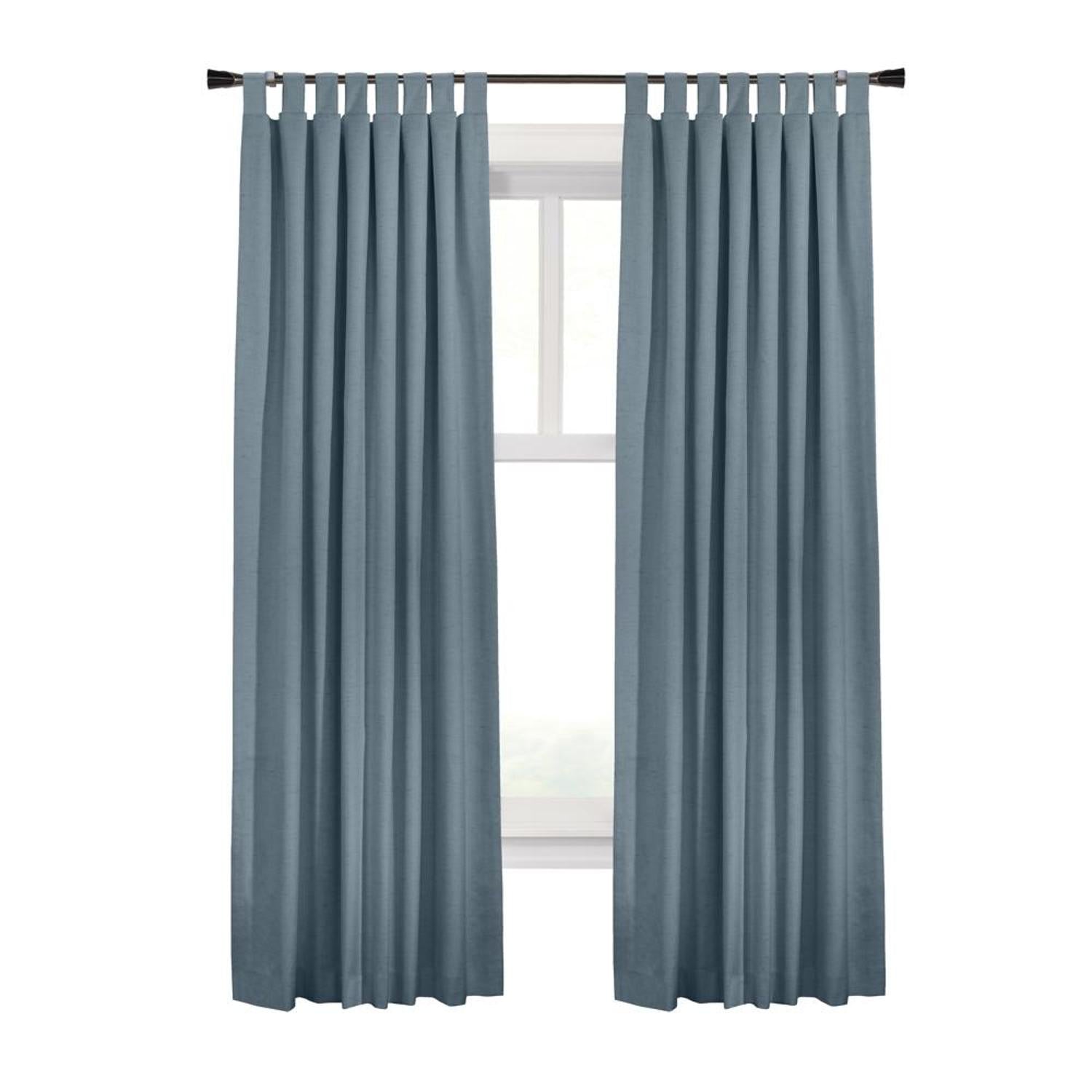 Commonwealth Ventura Tab Top Dressing Window Curtain Panel Pair - Blue