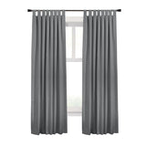 Commonwealth Ventura Tab Top Curtain Panel Pair Window Dressing each - 78x84", Dark Grey