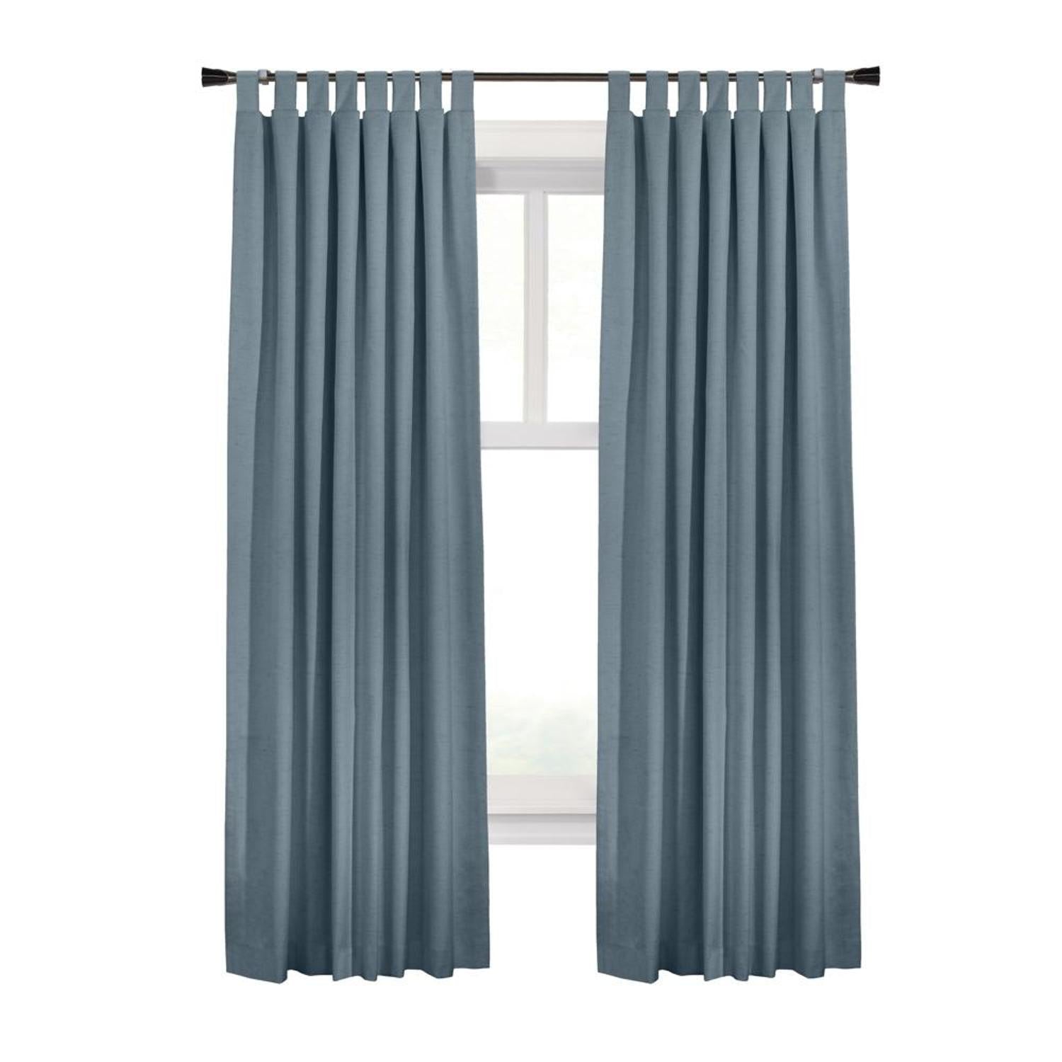 Commonwealth Ventura Tab Top Dressing Window Curtain Panel Pair - Blue