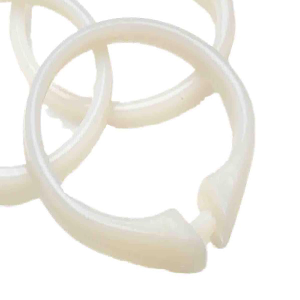 Carnation Home Snap Plastic Shower Curtain Hooks in Frosty Clear