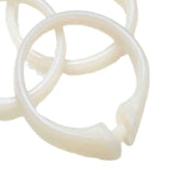 Carnation Home Snap Plastic Shower Curtain Hooks in Frosty Clear