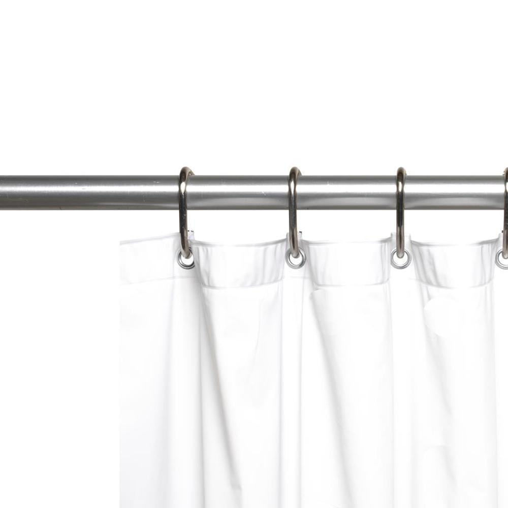 Carnation Home Fashions 3 Gauge Vinyl Shower Curtain Liner with Weighted Magnets and Metal Grommets - 72x72"