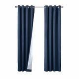 Commonwealth Thermaplus Bedford Total Blackout Grommet Curtain - Navy