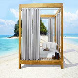 Commonwealth Seascapes Stripes Light Filtering Satiny Look Provide Privacy Grommet Outdoor Panel Pair Alloy Grey