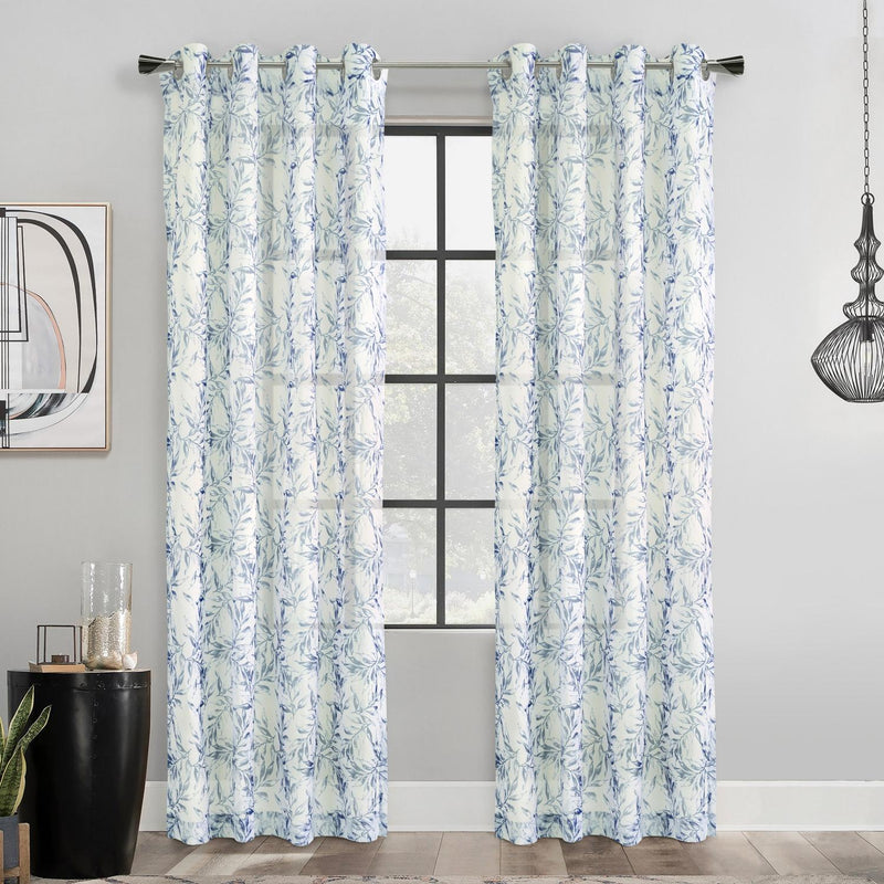 Habitat Jenny Light Filtering Grommet Curtain - Indigo