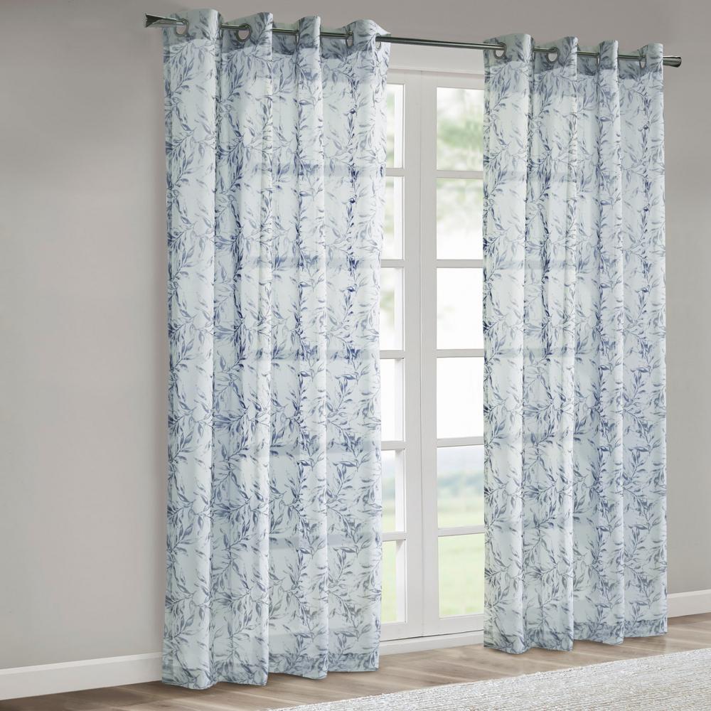 Habitat Jenny Light Filtering Grommet Curtain - Indigo