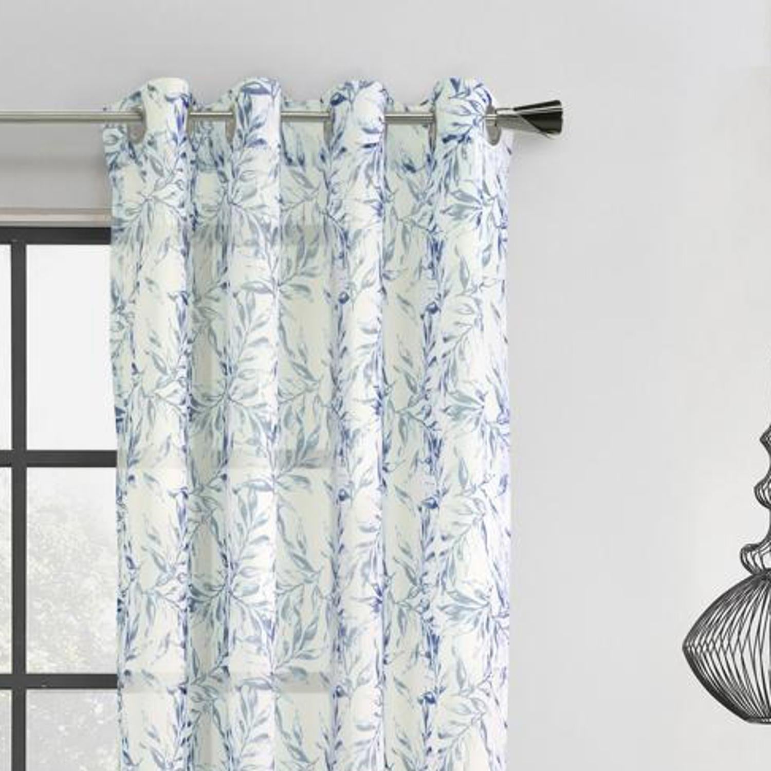 Habitat Jenny Light Filtering Grommet Curtain - Indigo