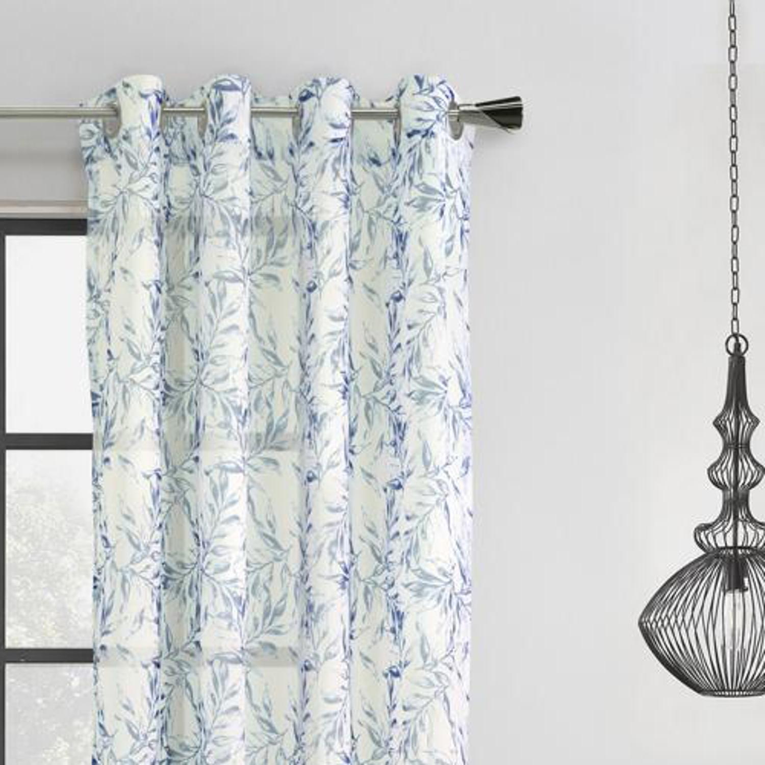 Habitat Jenny Light Filtering Grommet Curtain - Indigo
