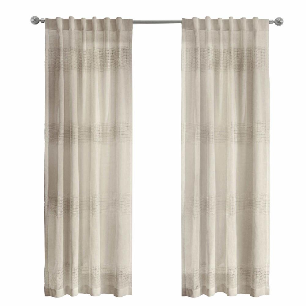 Commonwealth Habitat Lindsey Light Filtering Dual Header Curtain - Linen