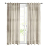 Commonwealth Habitat Lindsey Light Filtering Dual Header Curtain - Linen