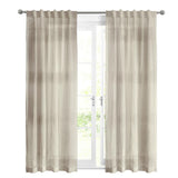 Commonwealth Habitat Lindsey Light Filtering Dual Header Curtain - Linen