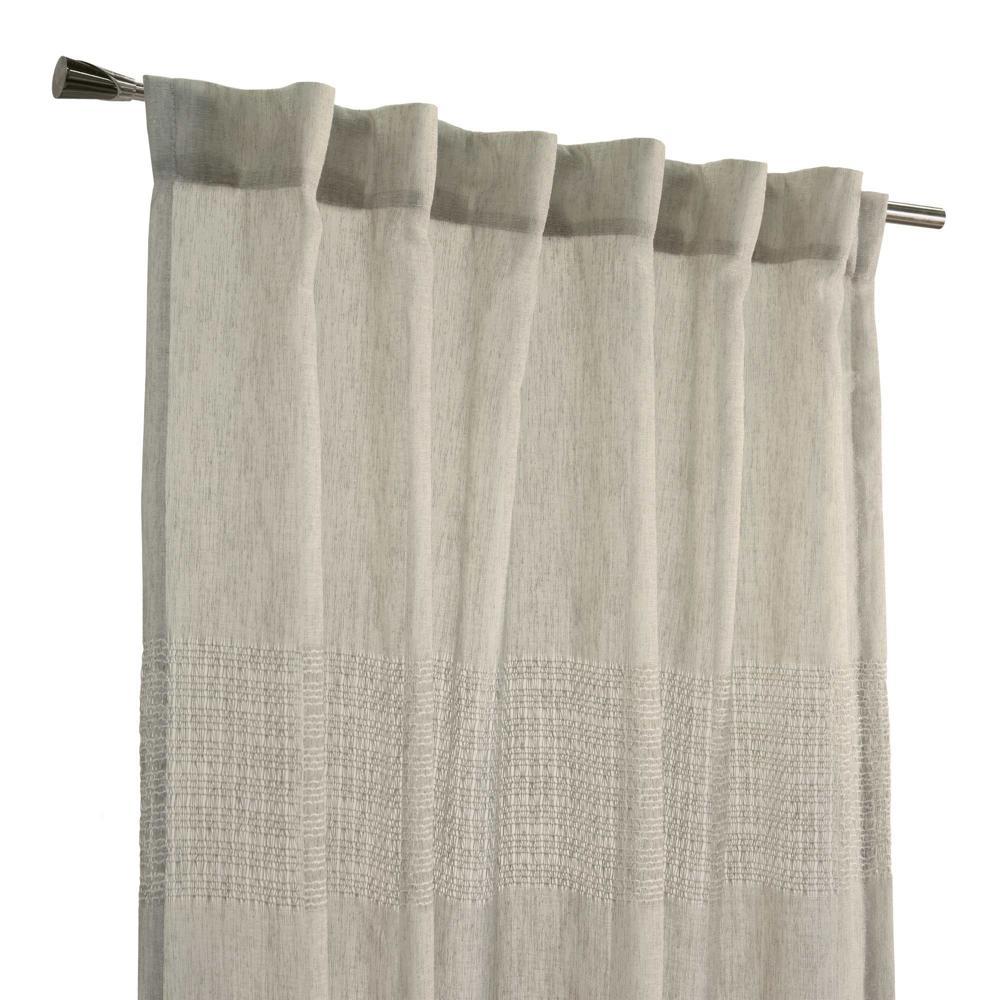Commonwealth Habitat Lindsey Light Filtering Dual Header Curtain - Linen