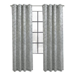 Habitat Valencia Light Filtering Provide Daytime Privacy Rich Woven Branch Leaf Design Grommet Curtain Panel Grey