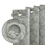 Habitat Valencia Light Filtering Provide Daytime Privacy Rich Woven Branch Leaf Design Grommet Curtain Panel Grey