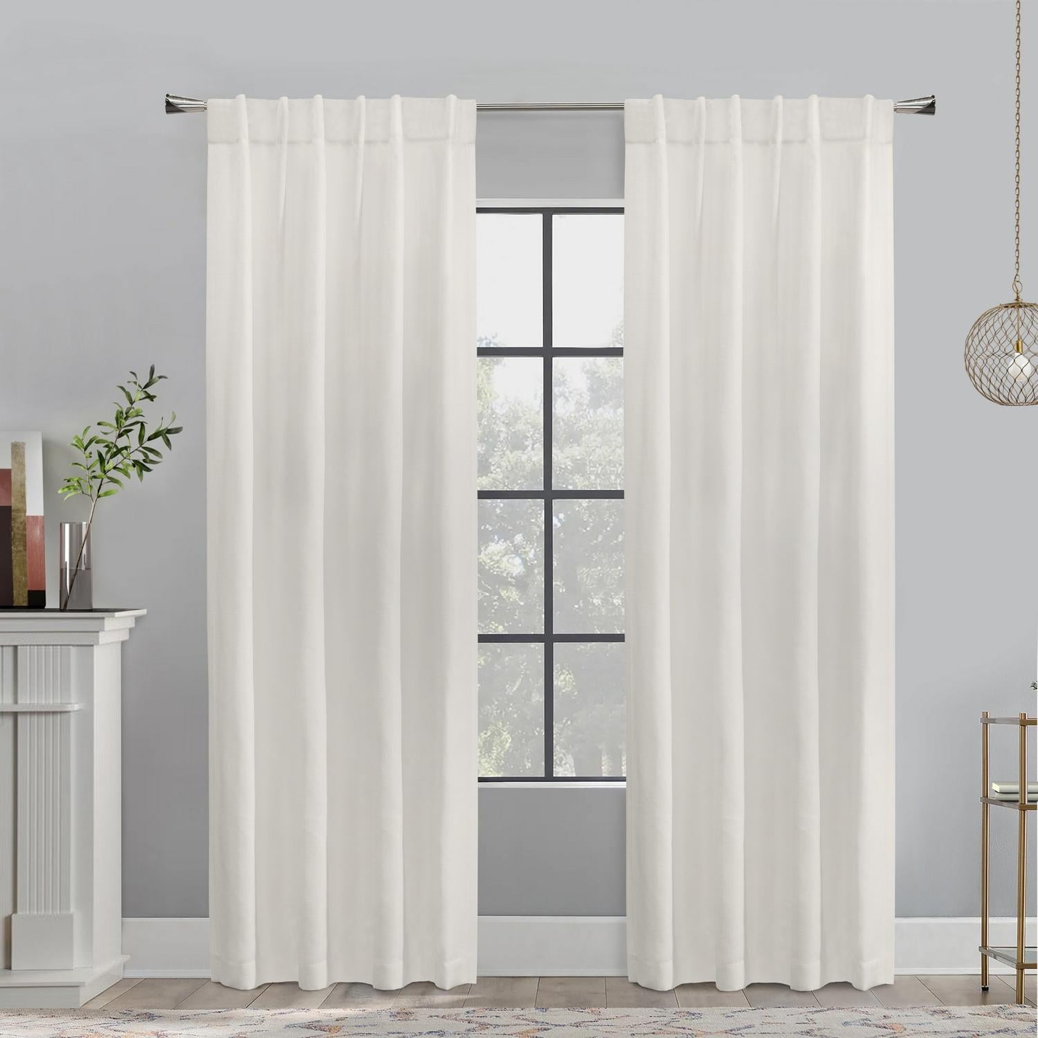 Habitat Mulberry Light Filtering Back Tab Curtain - White