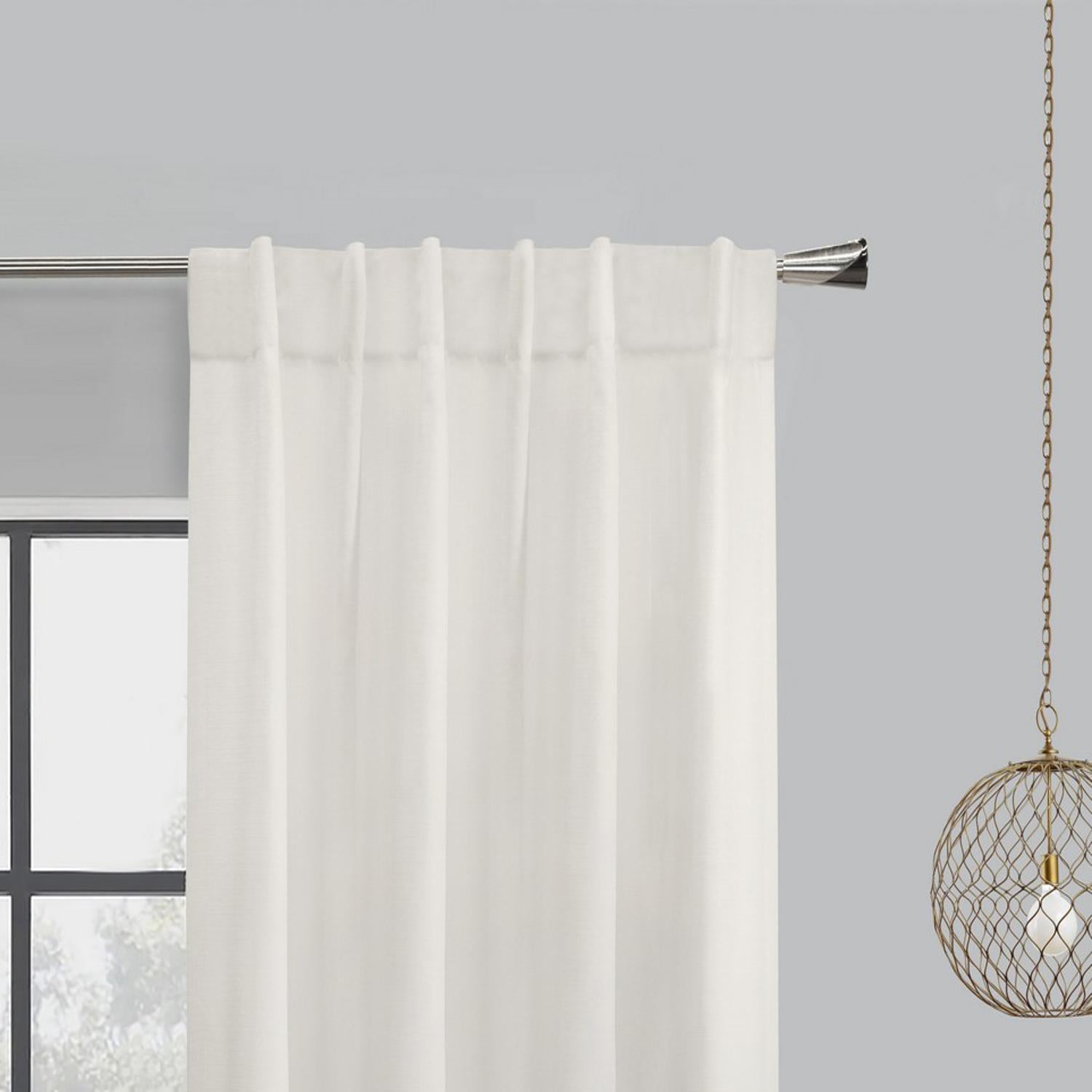 Habitat Mulberry Light Filtering Back Tab Curtain - White