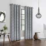 Thermaplus Patricia Blackout Providing Absolute Privacy Minimal Look to Any Room Grommet Curtain Panel 52" x 84" Silver