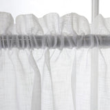 Habitat Cote D' Azure Sheer Rod Pocket 3 Piece Curtain Tiers and Valance Set 52" x 24" White