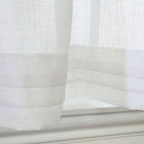 Habitat Cote D' Azure Sheer Rod Pocket 3 Piece Curtain Tiers and Valance Set 52" x 24" White