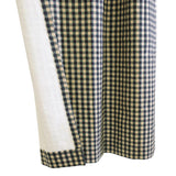 Thermalogic Checkmate Energy Efficient Room Darkening Simple Mini Check Pattern Pole Top Curtain Panel Pair Navy