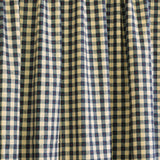 Thermalogic Checkmate Energy Efficient Room Darkening Simple Mini Check Pattern Pole Top Curtain Panel Pair Navy