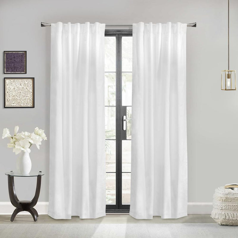 Thermalogic Weathermate Topsions Room Darkening Daytime and Nighttime Privacy Curtain Panel Pair White