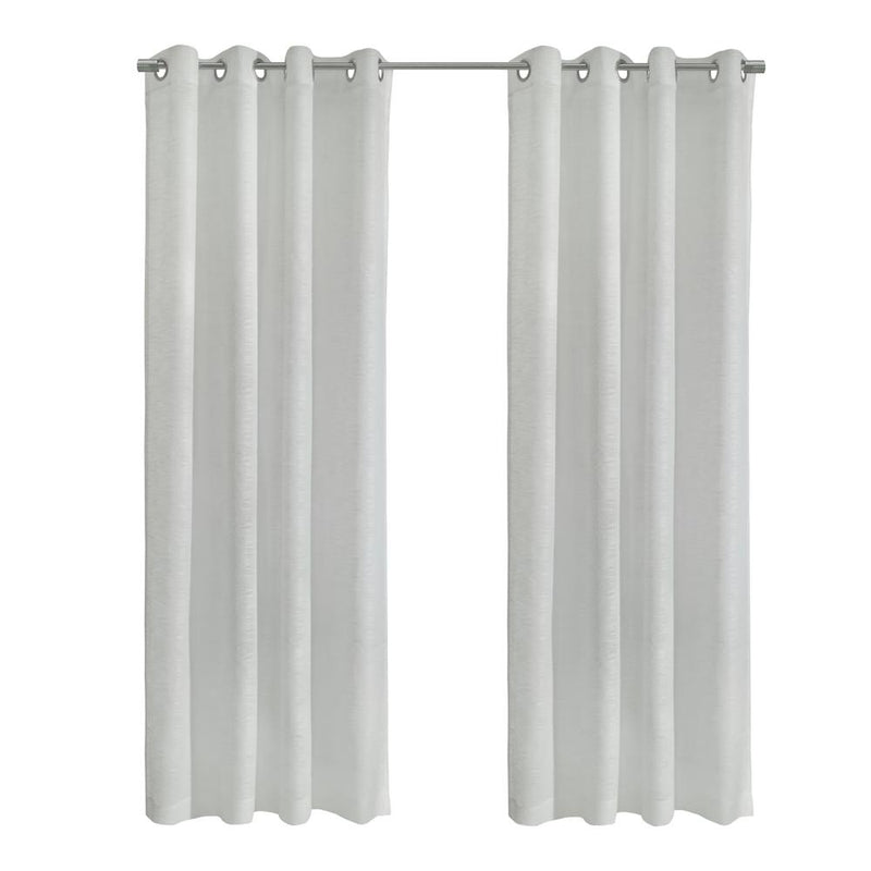 Habitat Boucle Sheer Premium Stylish and Functional Grommet Curtain Panel White