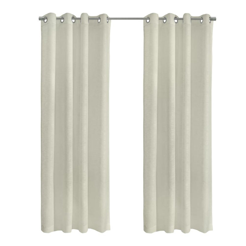 Habitat Boucle Sheer Premium Stylish and Functional Grommet Curtain Panel Off White