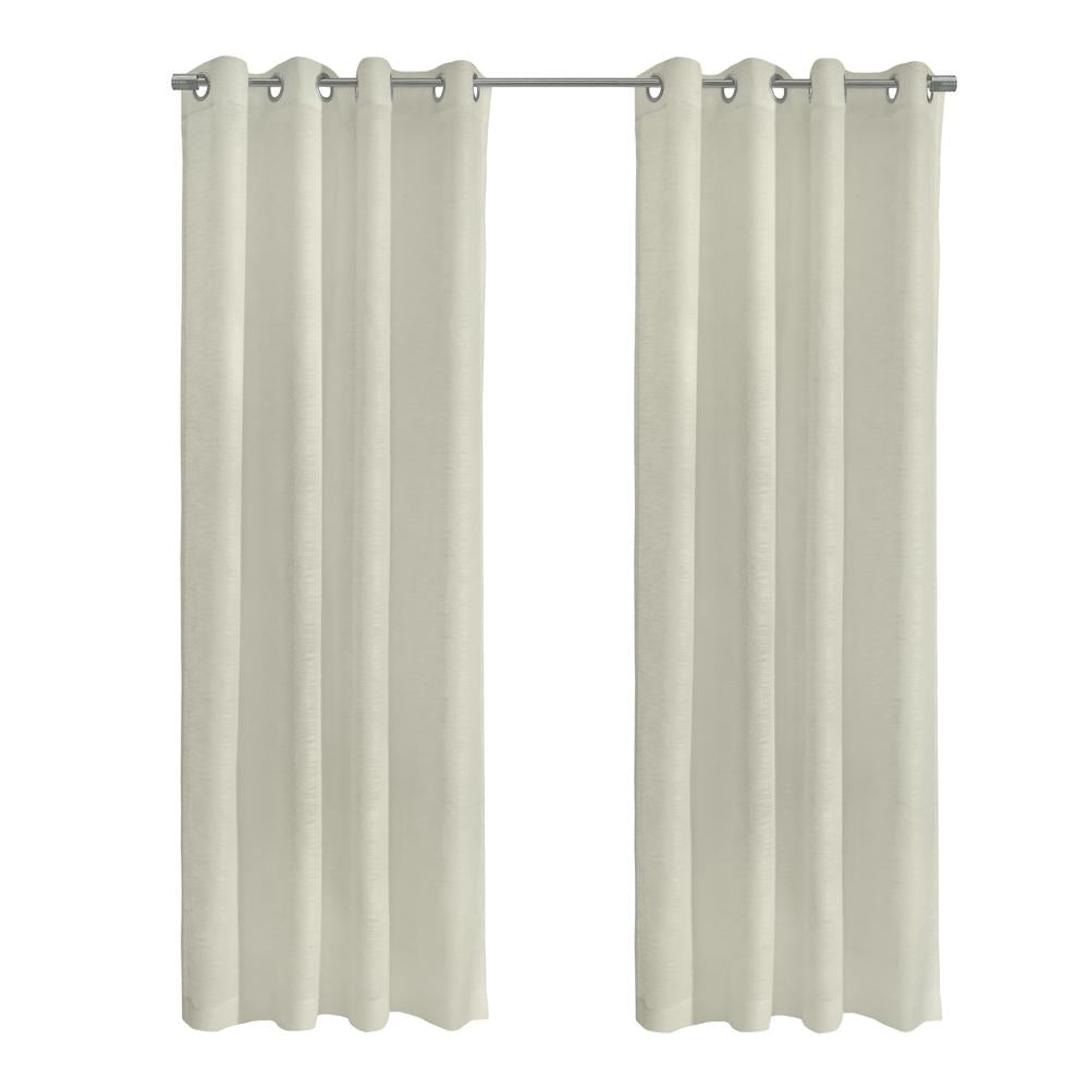 Habitat Boucle Sheer Premium Stylish and Functional Grommet Curtain Panel Off White