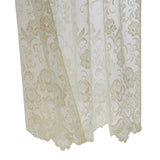 Habitat Limoges Sheer Rod Pocket Timeless and Naturalistic Floral Designs Selvedge Sides Curtain Panel Ivory