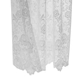 Habitat Limoges Sheer Rod Pocket Timeless and Naturalistic Floral Designs Curtain Panel White