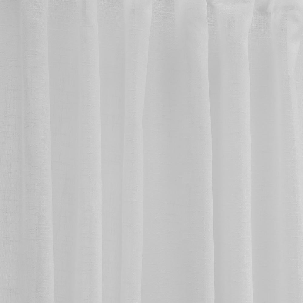 Habitat Alicante Sheer Dual Header Slub Sheer Fabric Curtain Panel for Brighten Any Living Space White