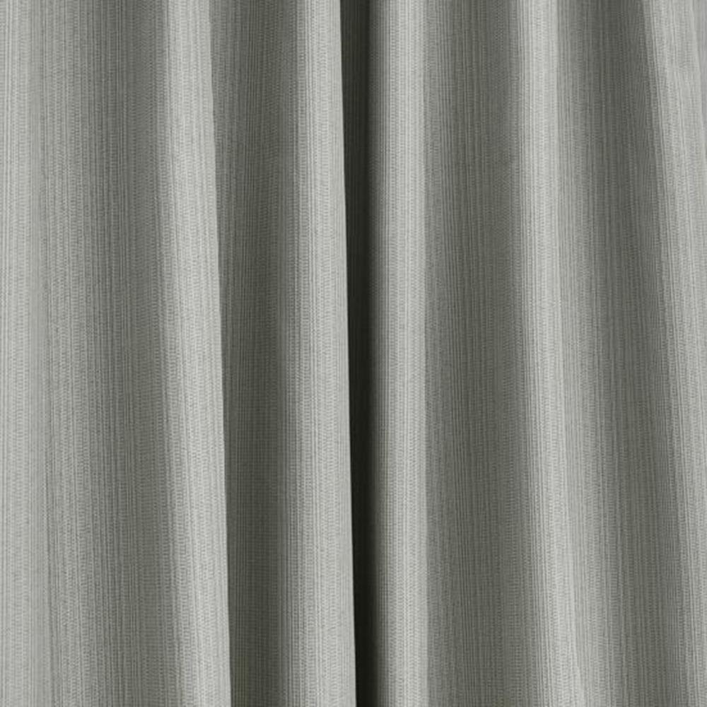 Thermaplus Brooklyn Blackout Dual Header Elegant Vertical Linear Texture Complete Privacy Curtain Panel Grey