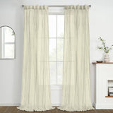 Habitat Paloma Sheer Dual Header Stylish and Functional Curtain Panel Cream