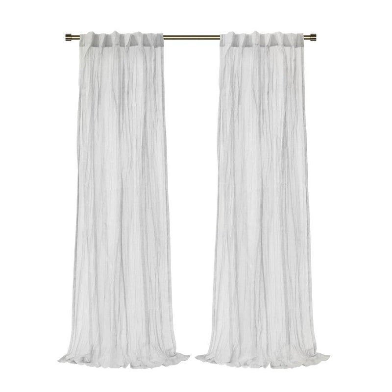 Habitat Paloma Sheer Dual Header Stylish and Functional Curtain Panel White