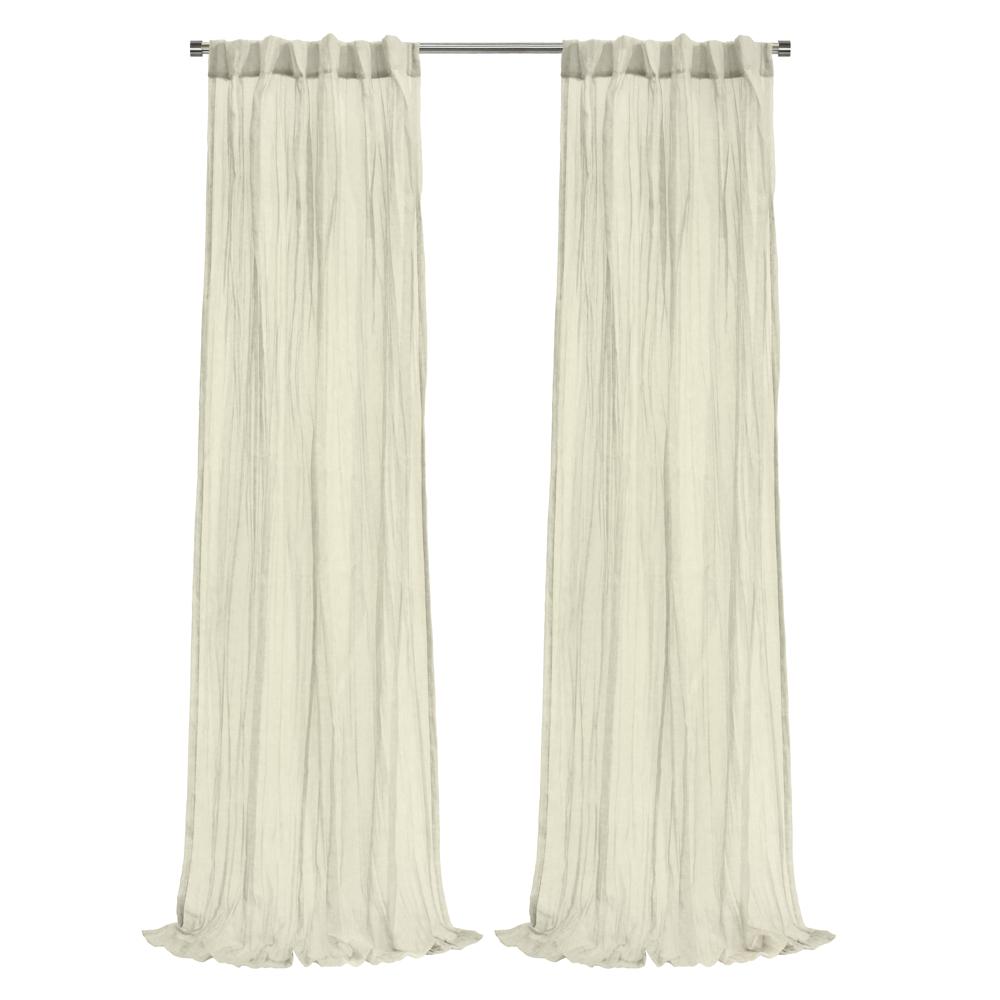 Habitat Paloma Sheer Dual Header Stylish and Functional Curtain Panel Cream