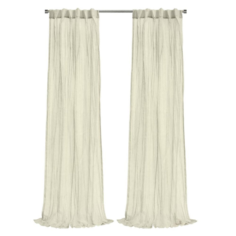 Habitat Paloma Sheer Dual Header Stylish and Functional Curtain Panel Cream