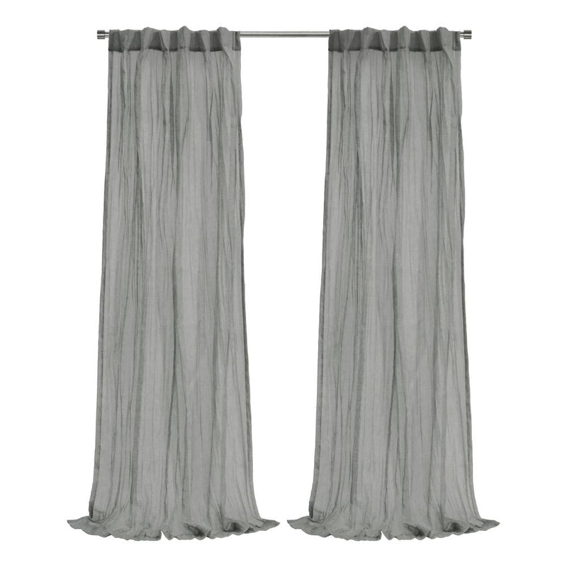 Habitat Paloma Sheer Dual Header Stylish and Functional Curtain Panel Grey
