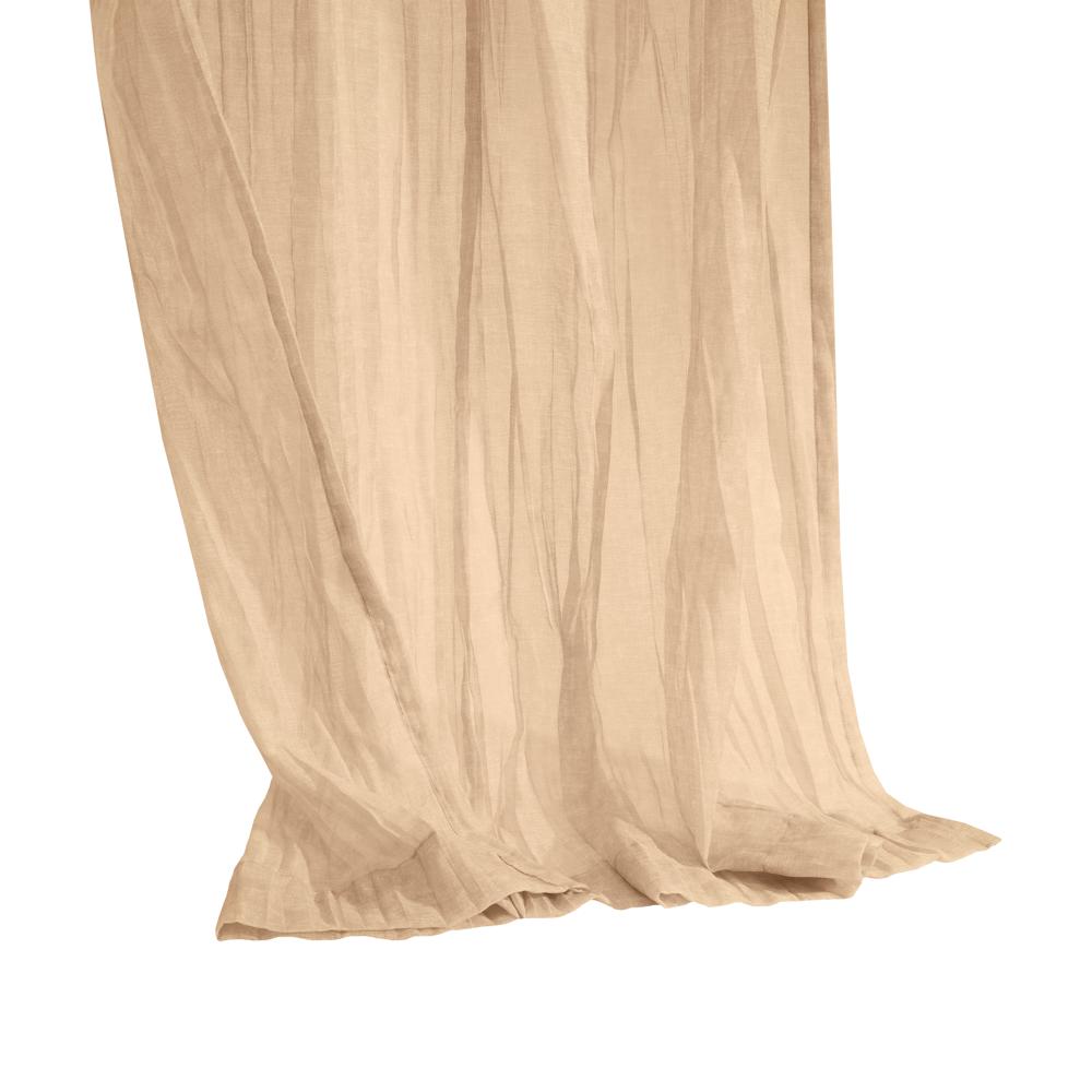 Habitat Paloma Sheer Dual Header Stylish and Functional Curtain Panel Apricot