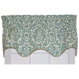 Ellis Curtain Duncan High Quality Room Darkening Solid Natural Color Lined Scallop Window Valance - 50 x15