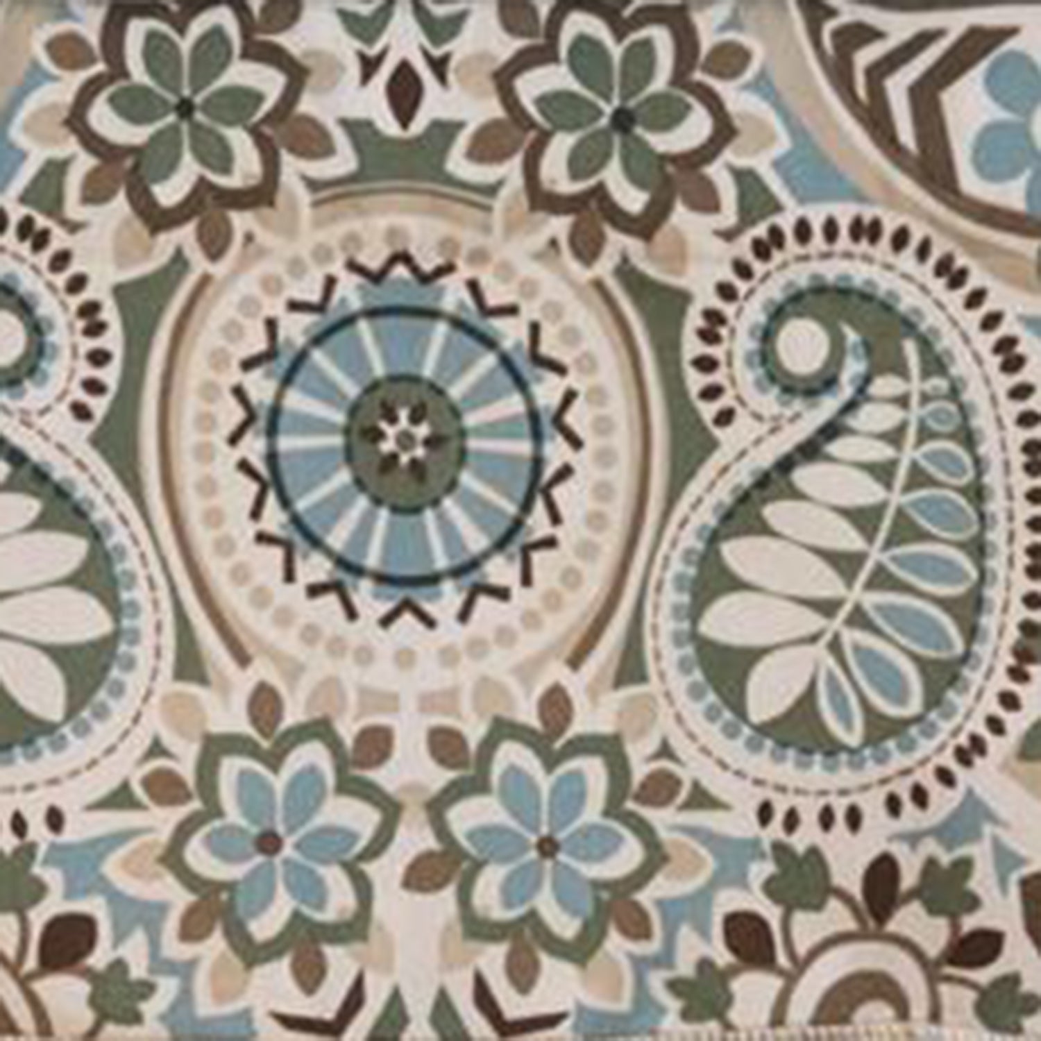 Ellis Curtain Paisley Prism Arch 3" Rod Pocket Valances for Windows 50" x 15" Latte