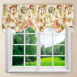 Ellis Curtain Brissac High Quality Room Darkening Natural Color Lined Scallop Window Valance - 70 x17