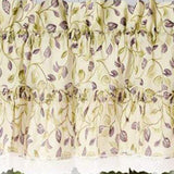 Ellis Curtain Clarice Room Darkening Natural Color Classic Print Ruffled Window Valance - 52 x12" Violet