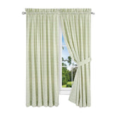 Ellis Curtain Davins 100 Percent High Quality 2-Piece Window Rod Pocket Panel Pairs With 2 Tie Backs - 90x63