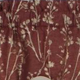 Ellis Curtain Meadow High Quality Room Darkening Solid Natural Color Lined Scallop Window Valance - 50 x15", Cardinal