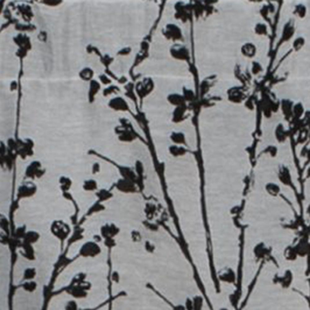 Ellis Curtain Meadow High Quality Room Darkening Solid Natural Color Lined Scallop Window Valance - 50 x15" Chrome