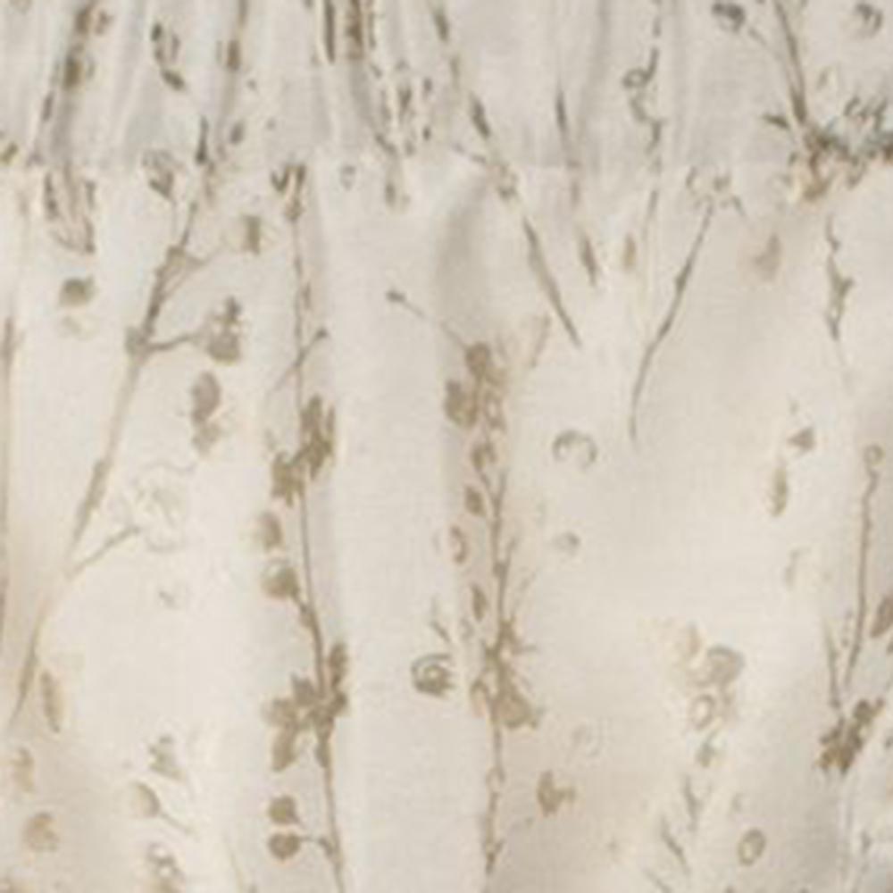 Ellis Curtain Meadow High Quality Room Darkening Solid Natural Stylish Color Lined Tie-Up Window Valance - 50 x22" - 50" x 22" Linen