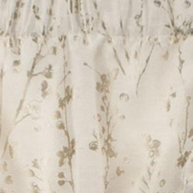 Ellis Curtain Meadow High Quality Room Darkening Solid Natural Stylish Color Lined Tie-Up Window Valance - 50 x22" - 50" x 22" Linen