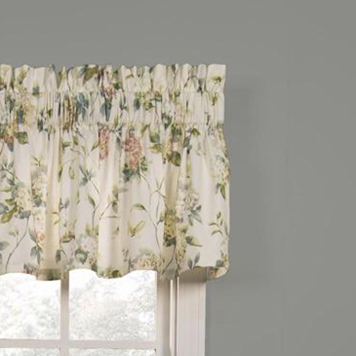 Ellis Curtain Abigail High Quality Water Proof Room Darkening Blackout Tailored Window Valance - 80x15", Multi